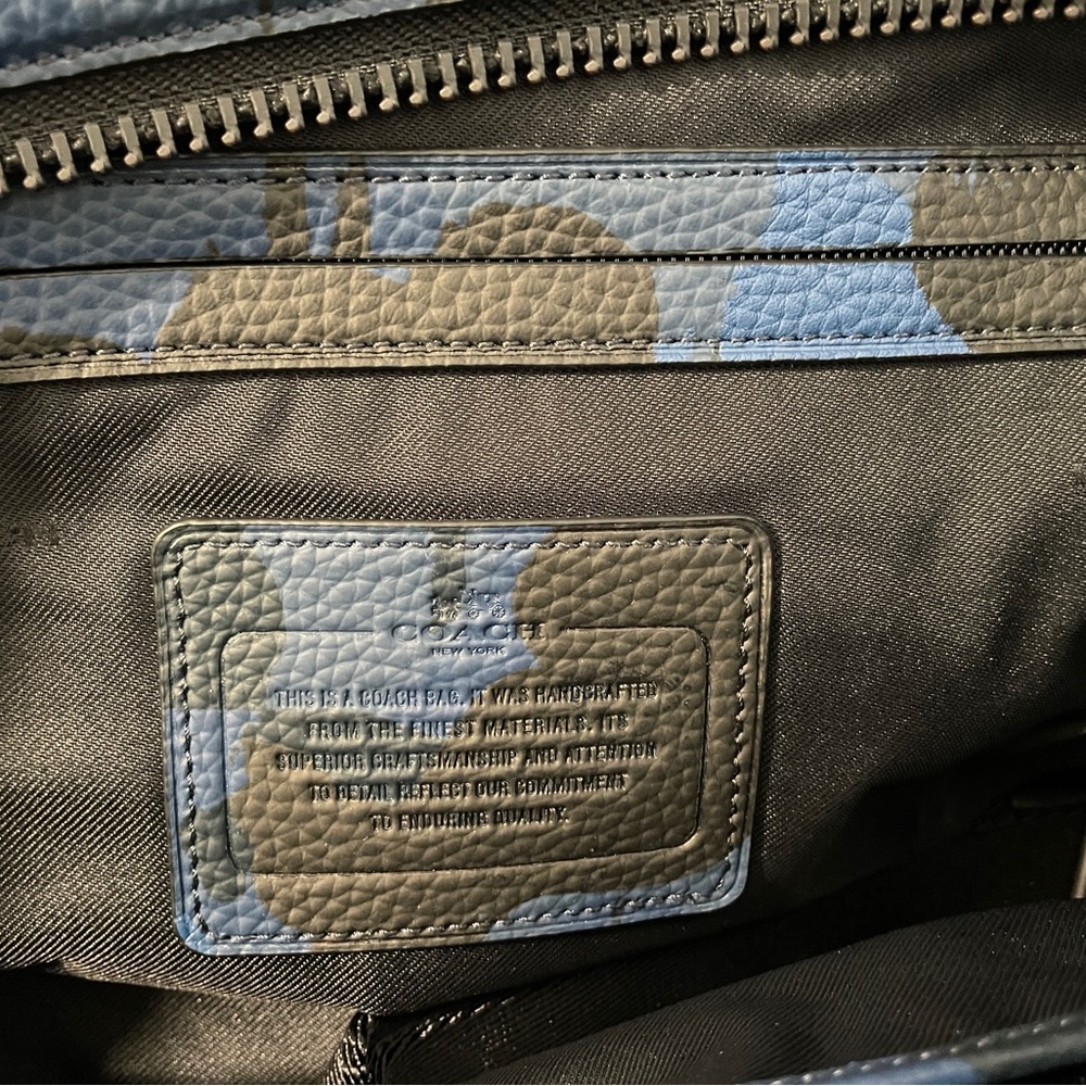 COACH Explorer CAMO Print LEATHER DUFFLE BAG - Picture 15 of 16